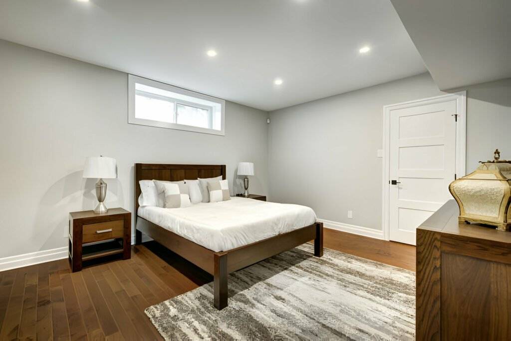 Bedroom in basement